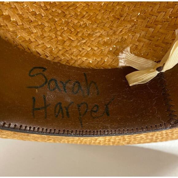 American Hat Co Bushwhacker Straw Hat Size 7 Western Made In Houston Texas USA - Picture 16 of 16